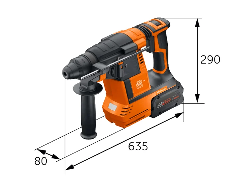 Fein ABH 18 18V 13-30mm SDS Plus Hammer Drill L-Boxx Bare Unit