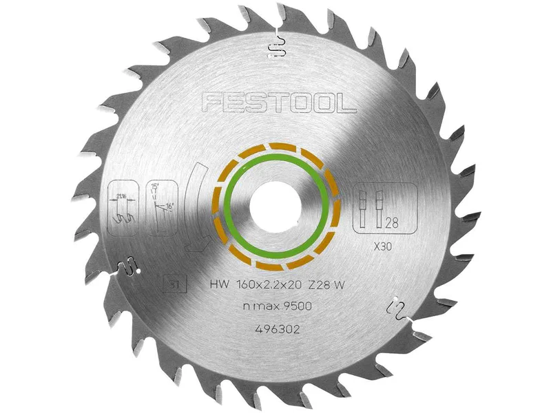 Festool 496302 160mm x 20mm x 28T Wood Universal Saw Blade