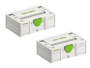 Festool Systainer 3 SYS3 S 76 2pk Systainer 3 SYS3 S 76 Small Organiser Case 2pk