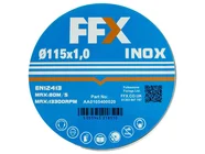 FFX AA0105400020 x 20 115mm x 1mm x 22mm Premium INOX Slitting / Cutting Disc 20pk