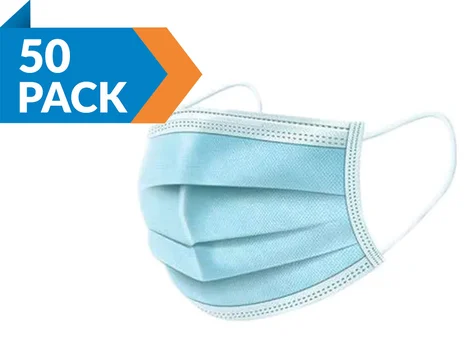 FFX BLUEMASK50 Type 2 3-Ply Disposable Blue Surgical Mask 50pk