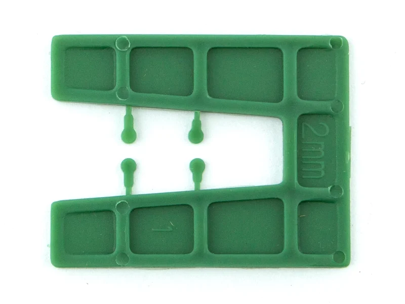 FFX HH0101100020 2mm Small U-Shaped Packing Shims Green 500pk