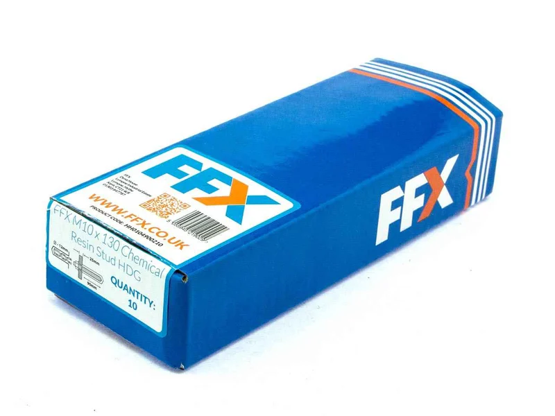 FFX HH0104900210 M10 x 130mm Chemical Resin Stud HDG 10pk