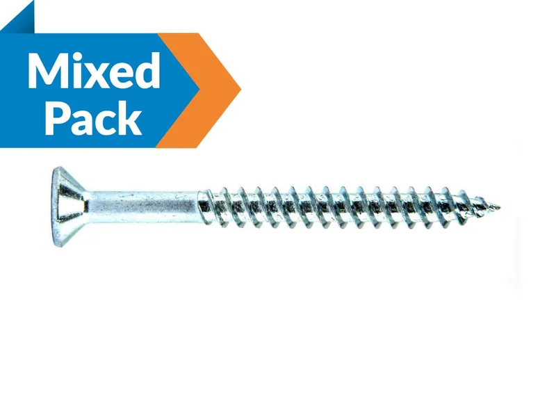 Woodscrew CSK Twin PZ2 BZP 4-8 x 12-44mm 4400pk