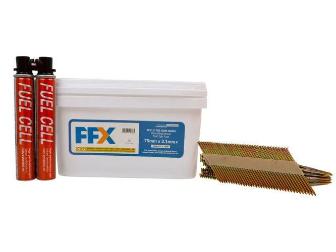 FFX HH0306800120 2000pk 75 x 3.1mm Galv Ring Nail Plastic Tub 2pk Fuel