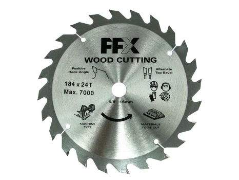 FFX 184mm x 16mm x 24T Wood Circular Saw Blade