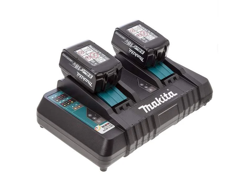 Makita BL1850BXDC18RD 18V 5Ah Battery Twn Pack & Twin Charger