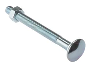 Forgefix 5CB12180 Carriage Bolt & Nut ZP M12 x 180 Bag 5