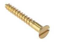 Forgefix CSK110BR Woodscrew CSK Single Flat Brass 10 x 25mm 200pk