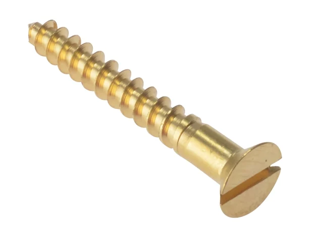 Forgefix CSK110BR Woodscrew CSK Single Flat Brass 10 x 25mm 200pk