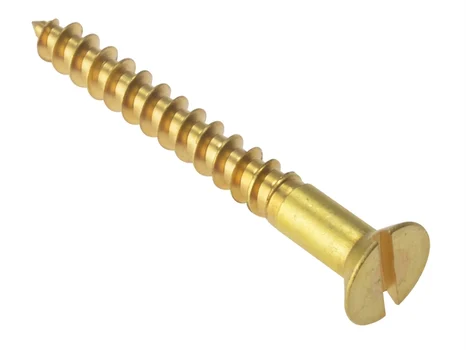 Forgefix CSK11212BR Woodscrew CSK Single Flat Brass 6.0 x 38mm 200pk