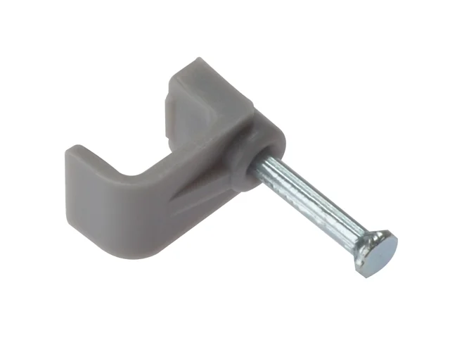 Forgefix FCC4G Cable Clip Flat Grey 4.00mm Box 100