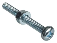 Forgefix FORFPMSPH650 Machine Screw Pozi Pan Head ZP M6 x 50mm Forge Pack 4