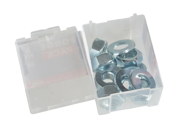 Forgefix FORFPNUT12 Hexagonal Nuts & Washers ZP M12 Forge Pack 6