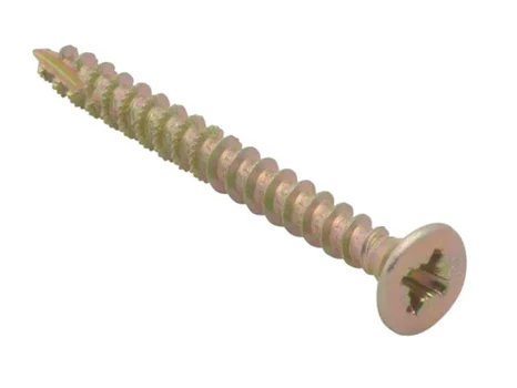 Forgefix FORSP440YT Woodscrew CSK Sawtooth Pozi ZYP 4.0 x 40mm 1200pk