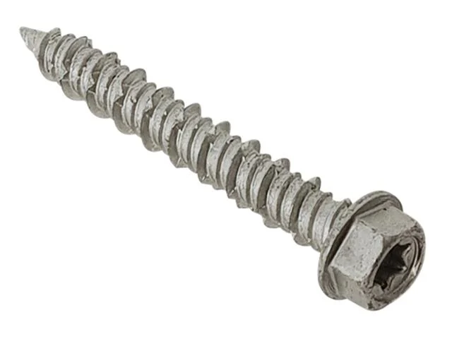 Forgefix FORTFMH6345 Self-Tapping Masonry Screw Hex Head T20 6.3 x 45mm 100pk