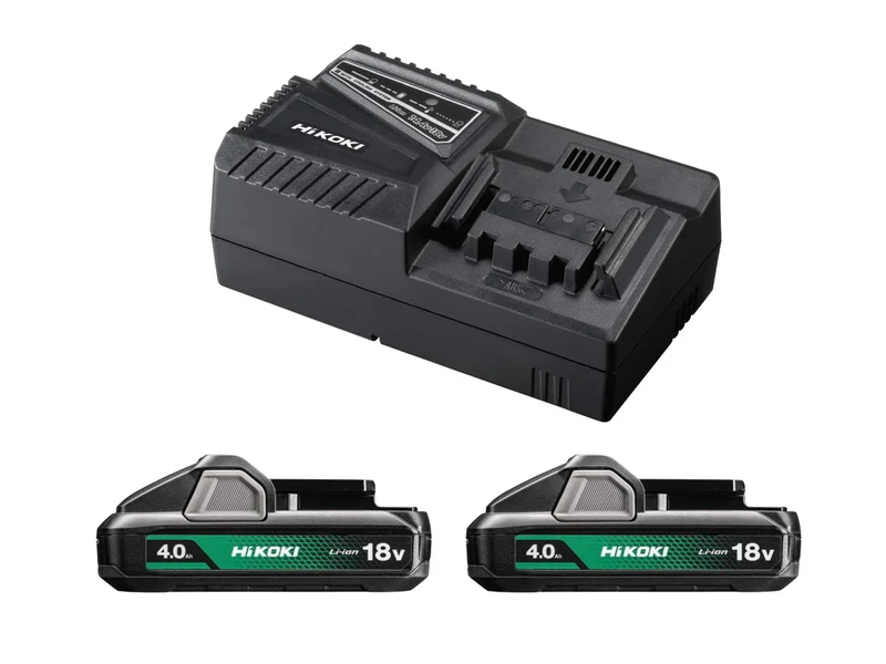 HiKOKI UC18YFSLJEZ 2x4Ah 18v Battery Charger Starter Pack