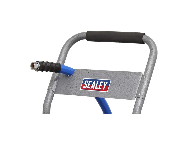 Sealey HRKIT30 Heavy-Duty Hose Reel Cart with 30m Heavy-Duty 19mm Hot & Cold Rubber Water Hose