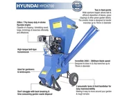 Hyundai HYCH700 208cc 76mm Petrol 4-Stroke Garden Chipper Shredder