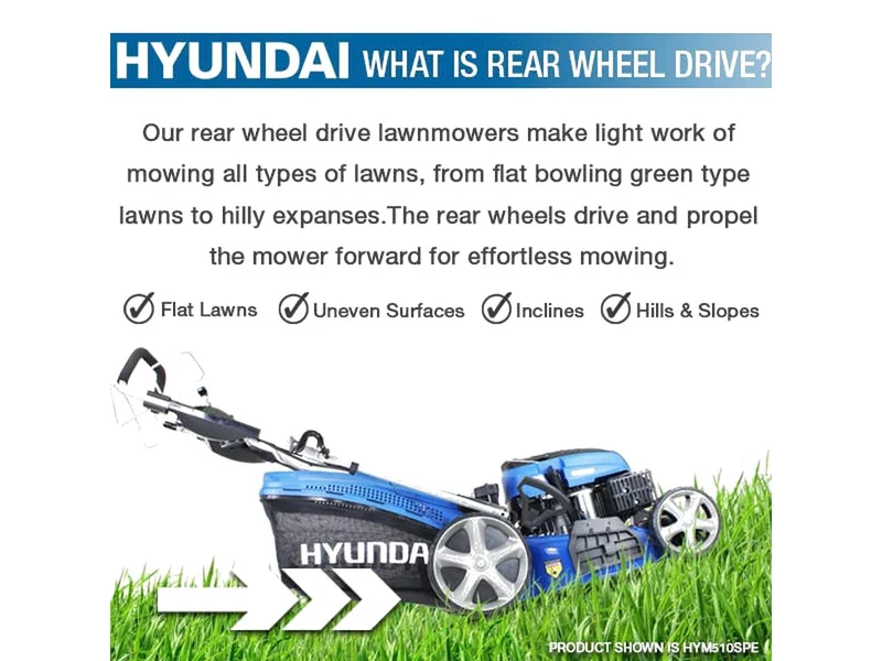 Hyundai HYM510SP 196cc 510mm Self-Propelled Petrol Lawn Mower