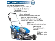 Hyundai HYM80LI460P 2x40V 2x2.5Ah 450mm Push Lawn Mower Kit