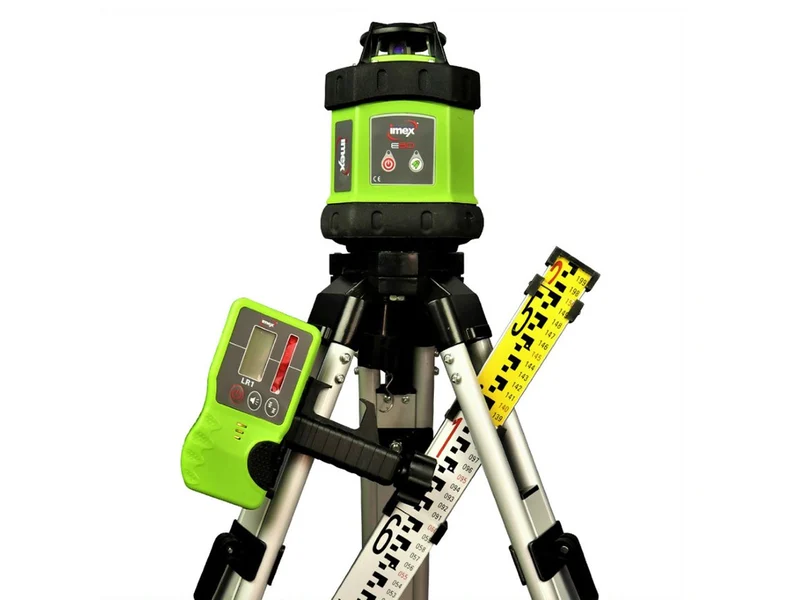 IMEX E60 Red Mini Rotary Laser Level Kit