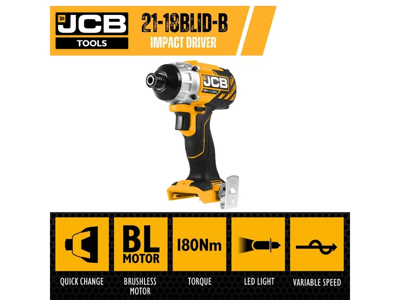 JCB 21-18BLID-B 18V Brushless Battery Impact Driver Bare Unit