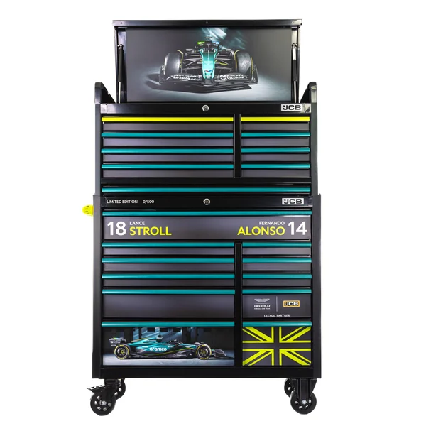 JCB AMF1STACK 19 Drawer Aston Martin Formula One Team Tool Chest Stack