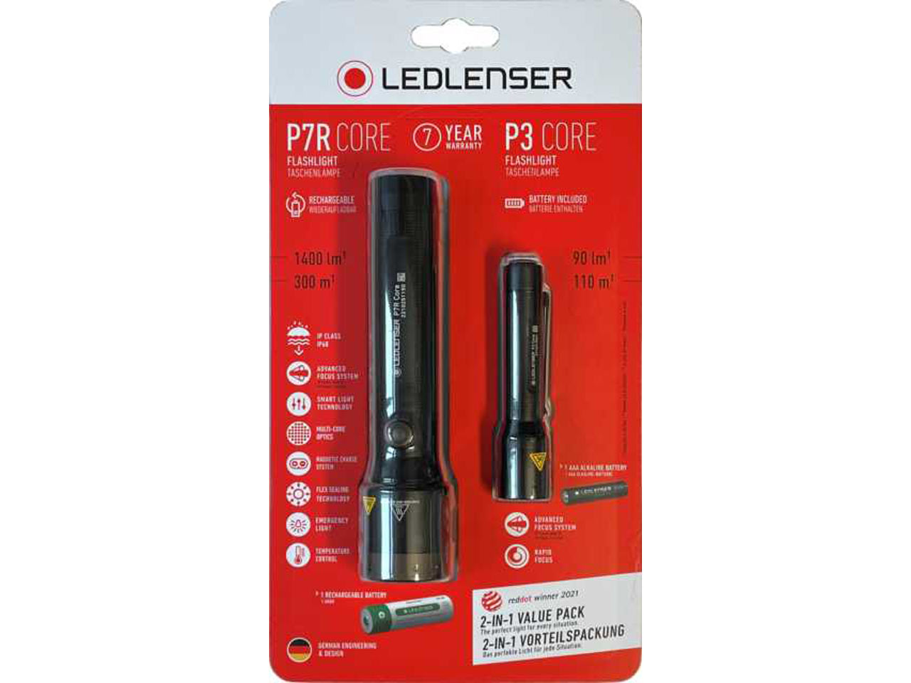 LED Lenser LED Lenser P7R/P3 CORE Rechargeable Torch Torch Twin