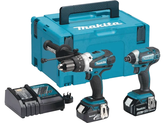 Makita DLX2145TJ 18V 2x5.0Ah Li-ion Hammer Drill/Impact Driver Kit