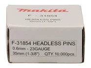 Makita F-31854 35mm Bright Headless Pins for BPT/DPT Nailers 10000pk