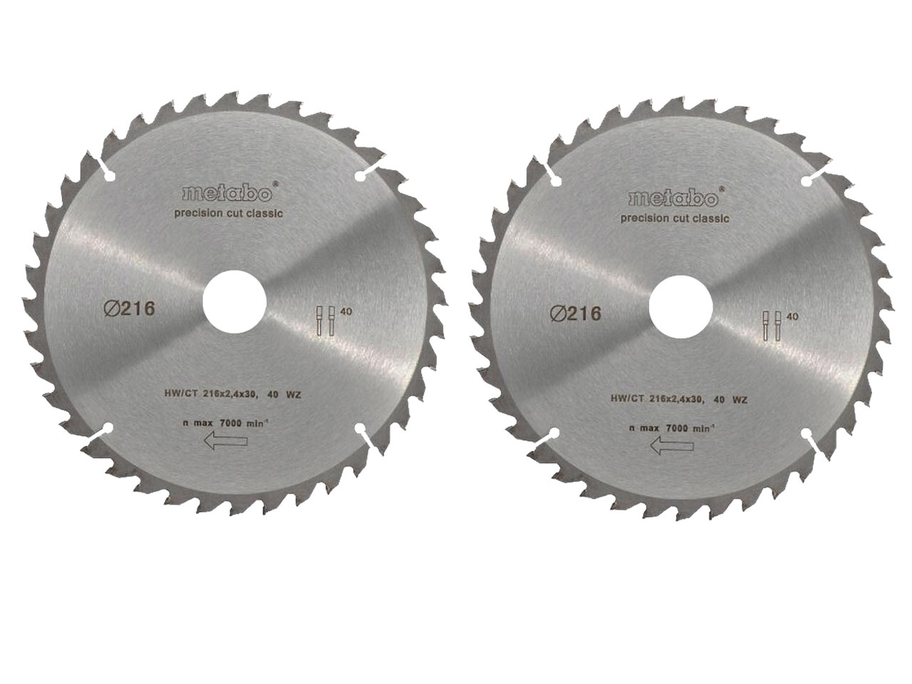 Metabo Metabo 628060000X2 216mm 40T Circular Saw Blade 2pk | ffx