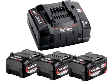 Metabo 685048000 18V 5.2Ah Battery 3 Pack with Charger