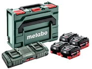 Metabo Basic-Set 4 18V 4Ah LiHD Battery 4 Pack with Charger & Case