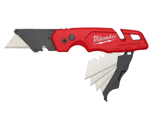 Milwaukee 4932471358 Fastback Flip Utility Knife with Blade Compartment