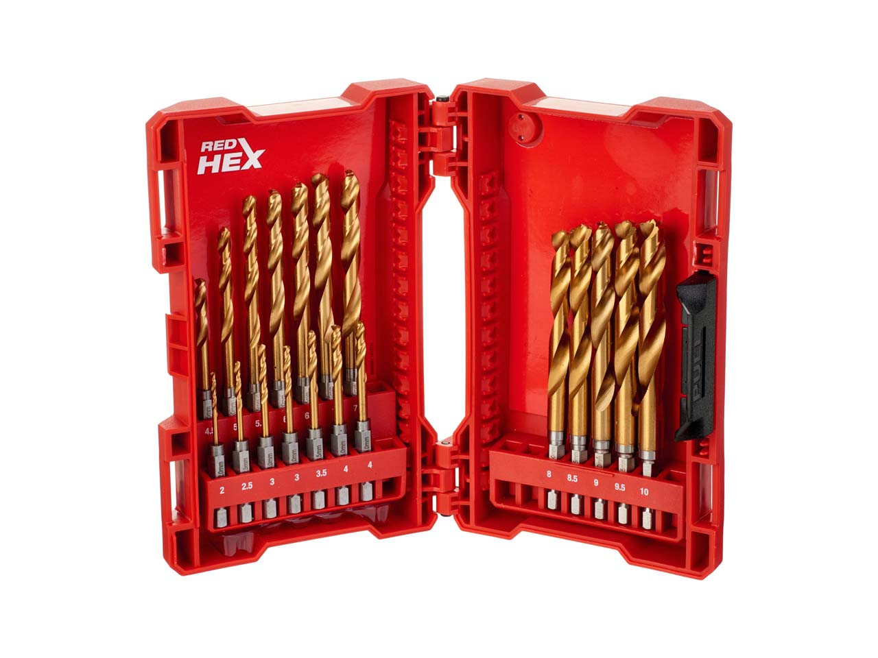 Milwaukee Milwaukee 48894760 Red Hex Shockwave HSS-Tin Metal Drill Bit Set  19pc