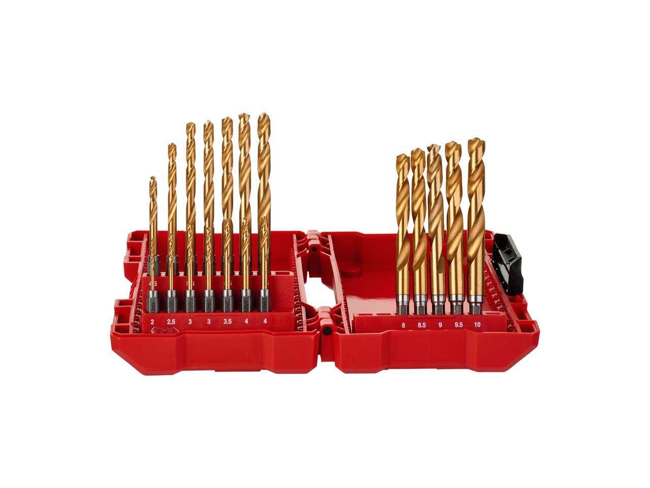 Milwaukee Milwaukee 48894760 Red Hex Shockwave HSS-Tin Metal Drill Bit Set  19pc