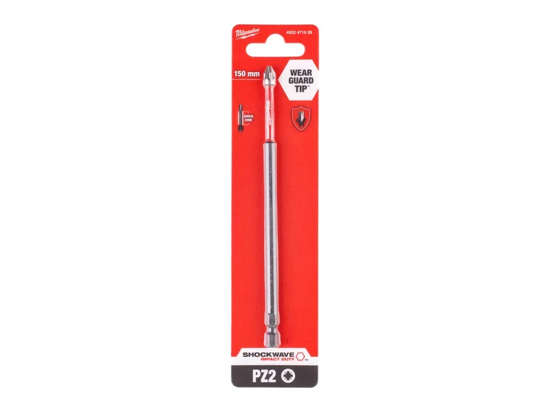 Milwaukee PZ2 PH2 50mm or 25mm option Shockwave Impact Screwdriver Bit