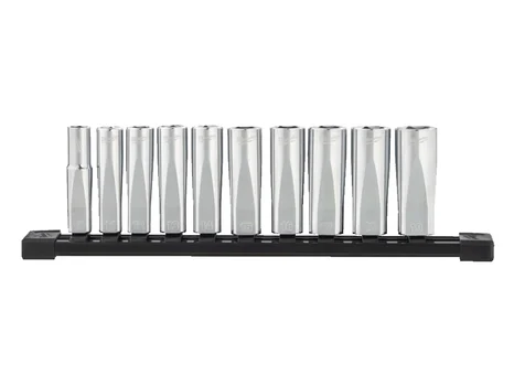 Milwaukee 4932492509 10pc 3/8in Drive Metric Deep Chrome Socket Set