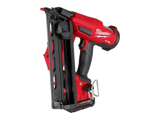 Milwaukee M18FN16GA-202X 18V 2 x 2Ah 16G 32-64mm Angled 2nd Fix Nail Gun Kit