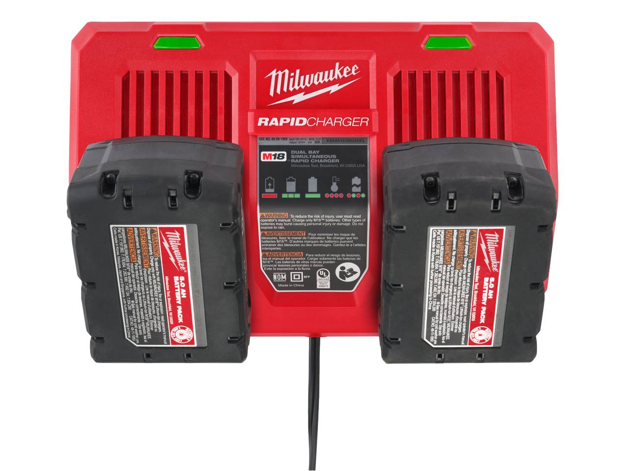 Milwaukee m18 dual battery outlet charger