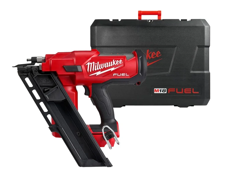 Milwaukee M18FFN-0C 18V M18 FUEL First Fix Angled Framing Nailer Bare Unit HD Case