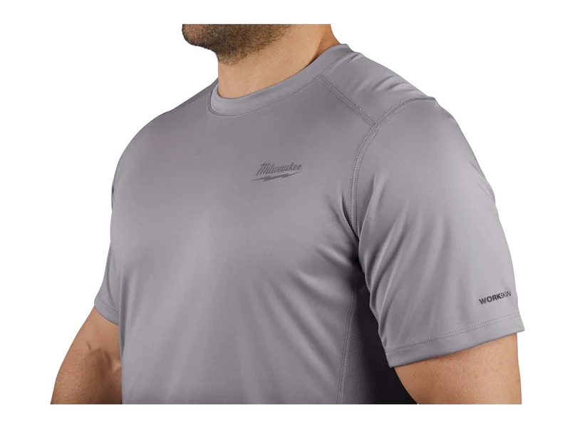 Milwaukee WWSSGVARIOUS Workskin Lightweight Short Sleeve Shirt Grey Various Sizes Grey