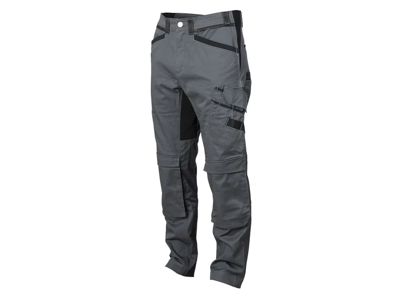 OX Tools OX-W554238 38in Grey Heavy Duty Flex Waist Work Trousers