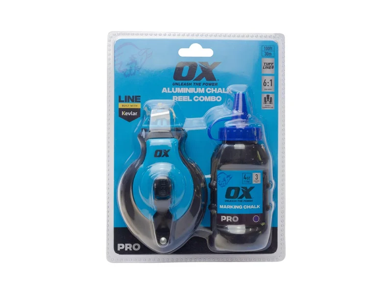 OX Tools OX Tools OX-P506302 Pro Aluminium Kevlar Chalk Line Reel and  Refill