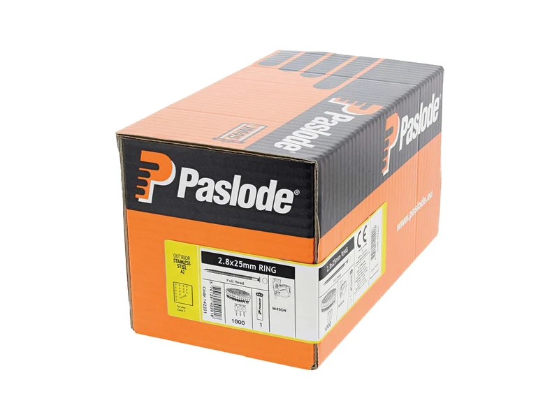 Paslode 142201 IM45GN 2.8mm x 25mm RG Stainless Steel Nails x 1000