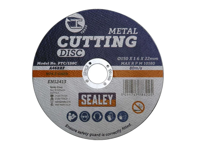 Sealey PTC/150C DPC Metal Cutting Disc 150 x 1.6 x 22mm