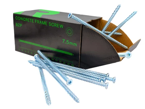 RIKA CFSR011 Concrete Frame Screw Frame Screw BZP 7.5 x 152mm 100pk
