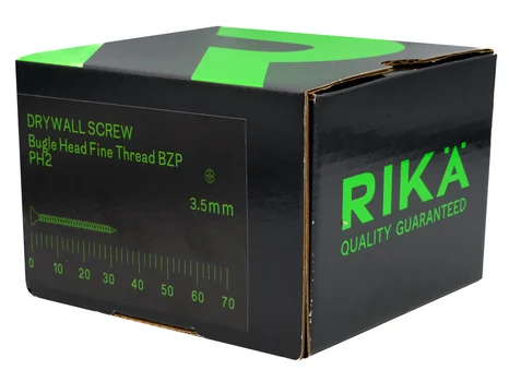 RIKA DWSR002 Drywall Screw Bugle Head Fine BZP 3.5 x 32mm 1000pk