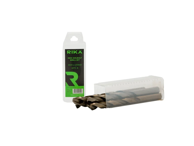 RIKA HSSR058 Hss Cobalt Drill Bit 10.5 x 133mm 5pk